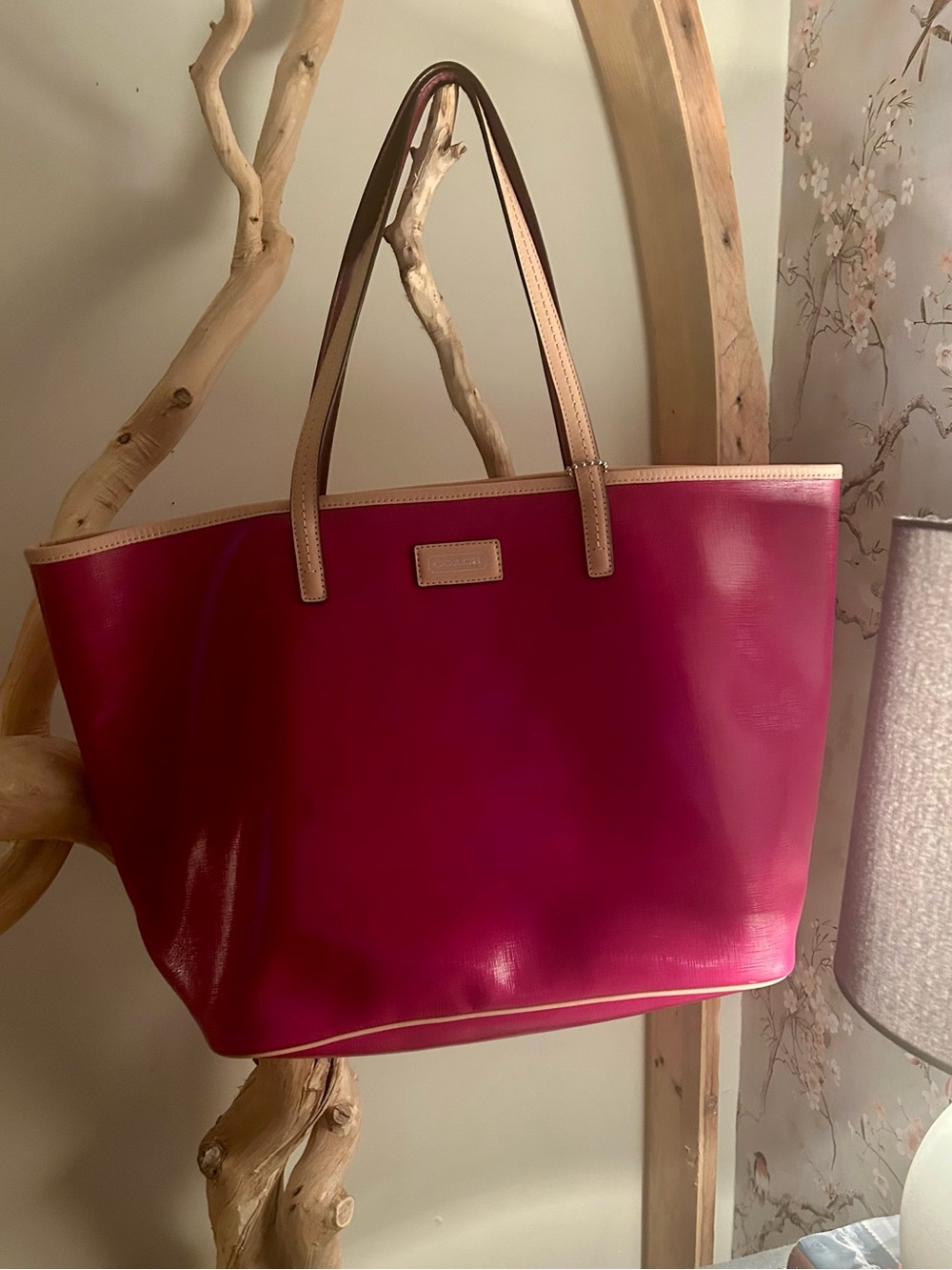 Coach Park Metro Patent Leather Tote F25028 – Bright Magenta